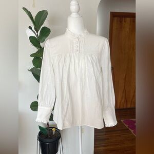 Scarlet darkness renaissance white cotton shirt